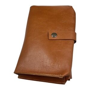 Mark & Graham Leather Tech Travel Case Organizer Brown USSA Monogramed